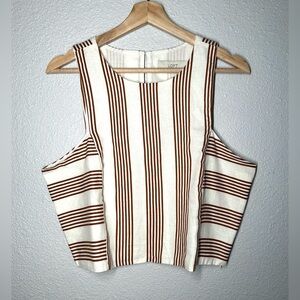 NWT Loft Women’s Linen Blend Striped Tank Size 12